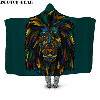 Sad Colorful Lion 3D Printed Plush Hooded Blanket for Adults Children Warm Wearable Fleece Throw Blanket Home Office Washable
Sad Colorful Lion 3D Printed Plush Hooded Blanket for Adults Children Warm Wearable Fleece Throw Blanket Home Office Washable