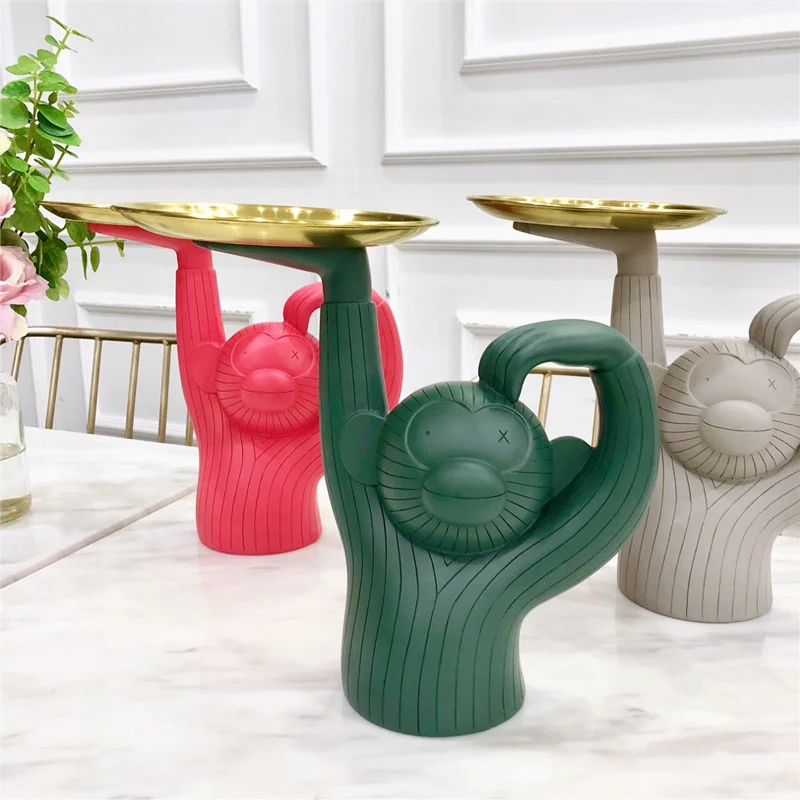 Nordic Retro Creative Monkey Doll Ornaments Modern Home Decorative Simian with Storage Plate Table Fruit Cake Snack Holder
Nordic Retro Creative Monkey Doll Ornaments Modern Home Decorative Simian with Storage Plate Table Fruit Cake Snack Holder