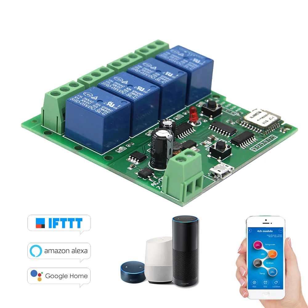 DC5V 12V 24V 32V Wifi Switch Wireless Relay Module Smart Home Automation Modules Phone APP Remote Control Timer Switch
DC5V 12V 24V 32V Wifi Switch Wireless Relay Module Smart Home Automation Modules Phone APP Remote Control Timer Switch