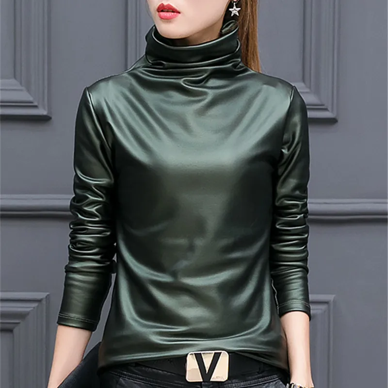 2018 New Tee Shirt Femme Fashion Turtleneck tshirt Women Autumn Casual Long Sleeve T-shirt Winter Tops Plus Size Women t shirt
2018 New Tee Shirt Femme Fashion Turtleneck tshirt Women Autumn Casual Long Sleeve T-shirt Winter Tops Plus Size Women t shirt