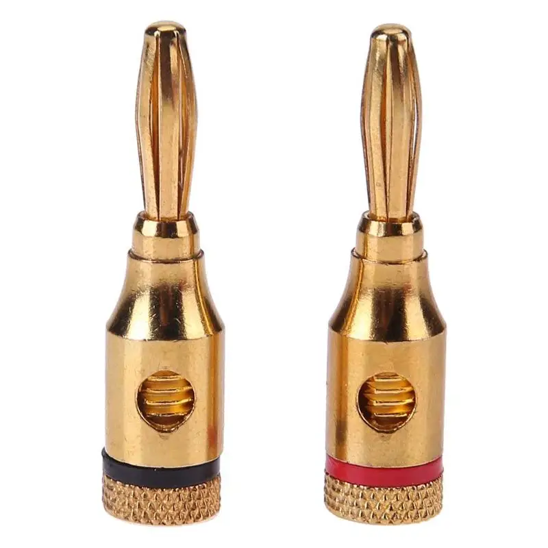 2pcs Gold-plated Banana Plugs Musical Audio Speaker Cable Wire Connectors Free Soldering Terminal For Speaker Amplifier
2pcs Gold-plated Banana Plugs Musical Audio Speaker Cable Wire Connectors Free Soldering Terminal For Speaker Amplifier