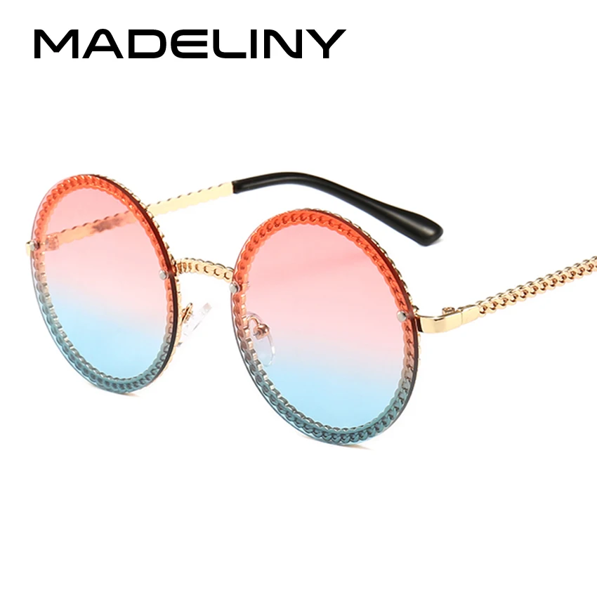 MADELINY Oversized Round Sunglasses Women NEW Chain Metal Frame Sun Glasses Vintage Female Shades High Quality UV400 MA039
MADELINY Oversized Round Sunglasses Women NEW Chain Metal Frame Sun Glasses Vintage Female Shades High Quality UV400 MA039