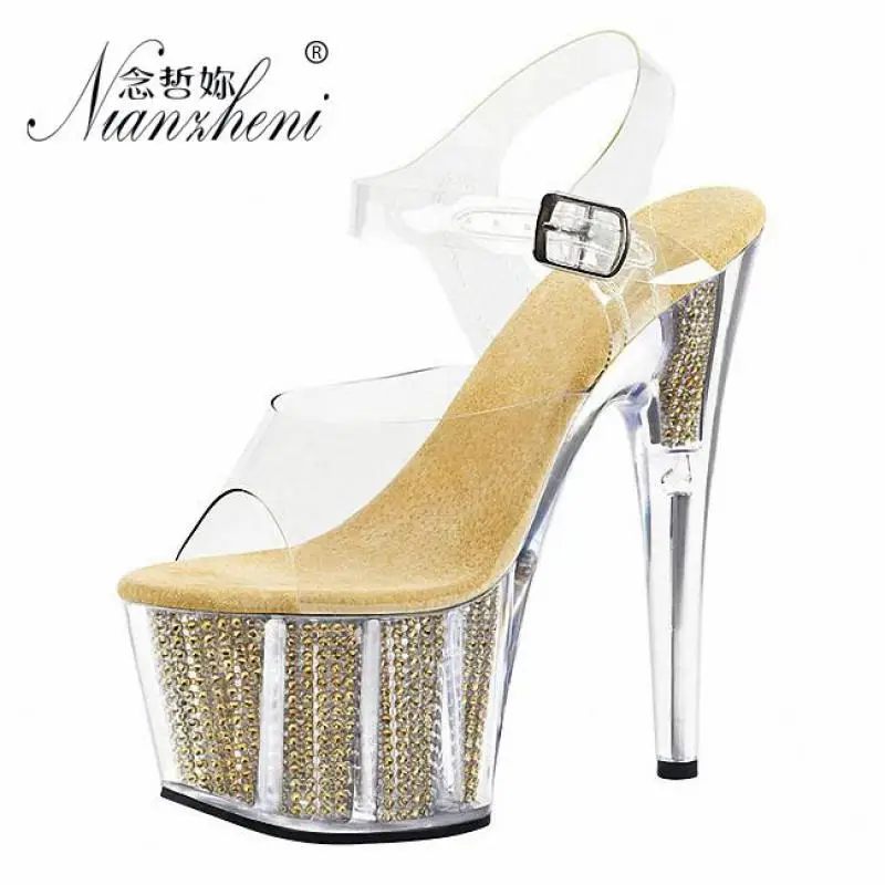 17cm Women Summer Platform Stiletto High-heeled thin heels 15cm banquet wedding dress banquet shoes crystal large size sandals
17cm Women Summer Platform Stiletto High-heeled thin heels 15cm banquet wedding dress banquet shoes crystal large size sandals