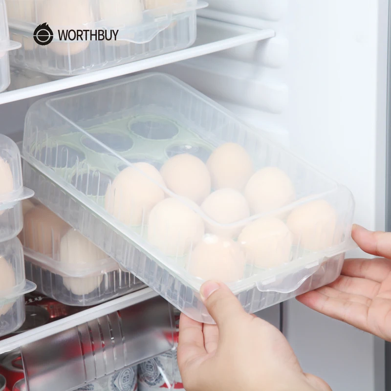 WORTHBUY 10/15 Grids Egg Storage Container BPA Free Plastic Egg Storage Box With Compartments Kitchen Refrigerator Organizer
WORTHBUY 10/15 Grids Egg Storage Container BPA Free Plastic Egg Storage Box With Compartments Kitchen Refrigerator Organizer