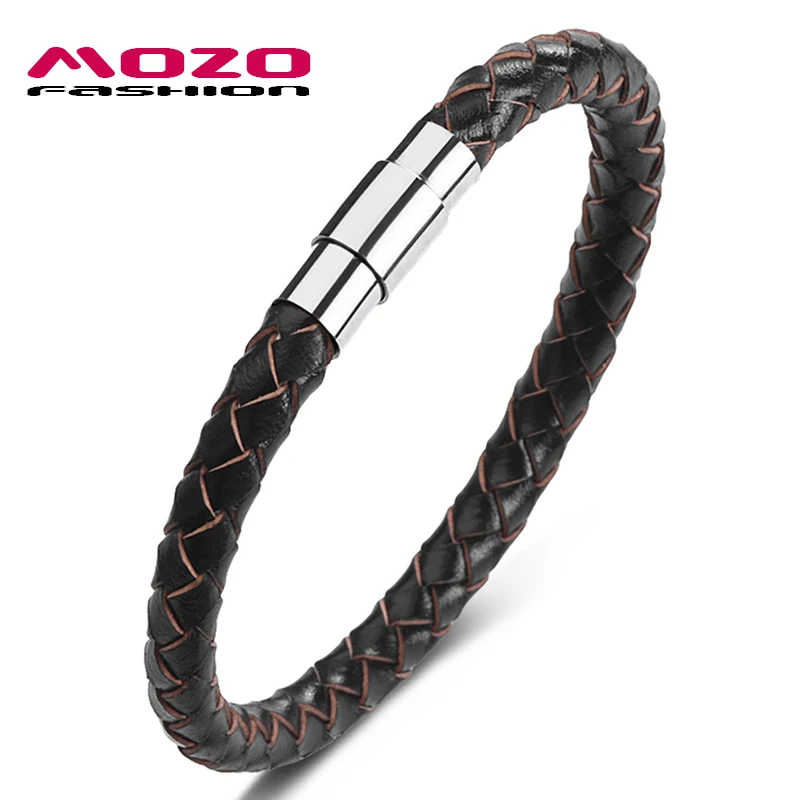 MOZO FASHION NEW Men Bracelet Brown Leather Bracelet Stainless Steel Magnet buckle Bracelets Casual Women Jewelry Gifts PS1064
MOZO FASHION NEW Men Bracelet Brown Leather Bracelet Stainless Steel Magnet buckle Bracelets Casual Women Jewelry Gifts PS1064