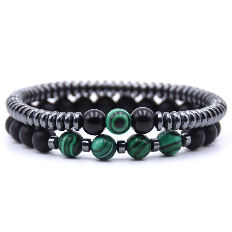 HYHONEY 2PCS/Set Fashion Natural stone 8mm beads Bracelet men 6mm Hematite Round tablets Chain Bracelets For Women pulseras
HYHONEY 2PCS/Set Fashion Natural stone 8mm beads Bracelet men 6mm Hematite Round tablets Chain Bracelets For Women pulseras