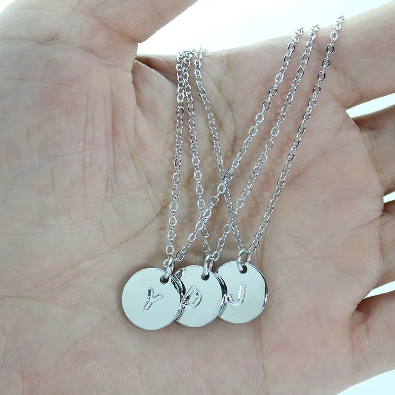 Fashion Silver Jewelry English Letter A B C D E F G H I J K L M N O P Q R S T U V W X Y Z Necklace Pendant with chain as gifts
Fashion Silver Jewelry English Letter A B C D E F G H I J K L M N O P Q R S T U V W X Y Z Necklace Pendant with chain as gifts
