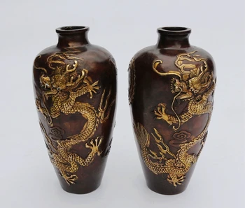 A vase of pure copper Dragon Phoenix wedding Home Furnishing decoration decoration crafts collection
A vase of pure copper Dragon Phoenix wedding Home Furnishing decoration decoration crafts collection