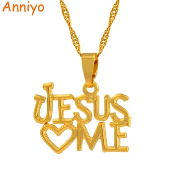 Anniyo Jesus Love Pendant and Necklaces for Women Great Jewelry Christ Savior Redeemer Deliverer Gold Color Chain #004610
Anniyo Jesus Love Pendant and Necklaces for Women Great Jewelry Christ Savior Redeemer Deliverer Gold Color Chain #004610