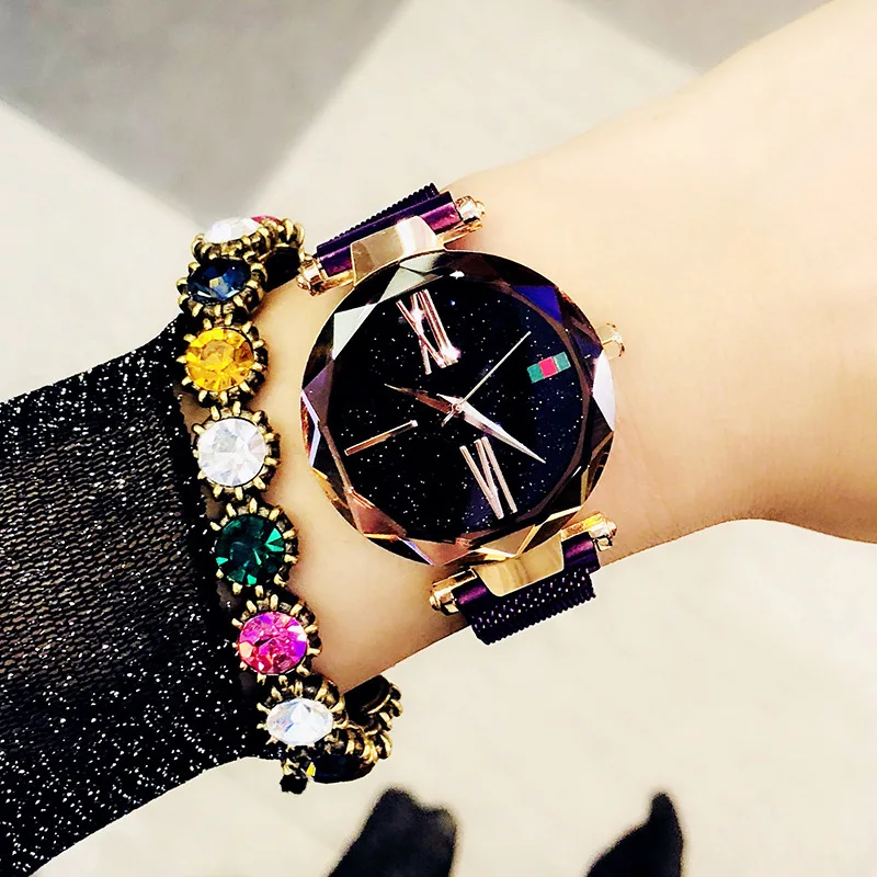Factory wholesale Female Clock fashion Women's watch waterproof magnet strap Black starry sky ladies watches for women gift
Factory wholesale Female Clock fashion Women's watch waterproof magnet strap Black starry sky ladies watches for women gift