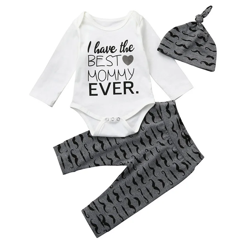TELOTUNY baby boy clothes Newborn Infant Baby Boy Letter Romper Tops+Print Pants Hat 3Pcs Clothes Set bebe clothing boy 1029
TELOTUNY baby boy clothes Newborn Infant Baby Boy Letter Romper Tops+Print Pants Hat 3Pcs Clothes Set bebe clothing boy 1029