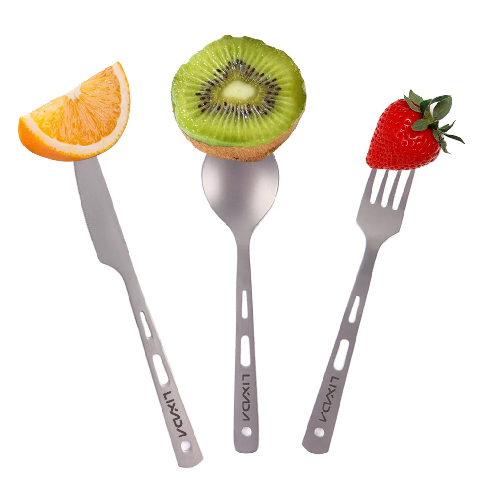 Lixada 3 Piece Cutlery Set Titanium Outdoor Camping Picnic Cutlery Spoon Knife Fork Camping Tableware 3 Piece Cutlery Set
Lixada 3 Piece Cutlery Set Titanium Outdoor Camping Picnic Cutlery Spoon Knife Fork Camping Tableware 3 Piece Cutlery Set