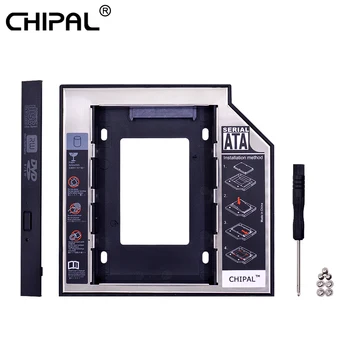 CHIPAL 10PCS Second HDD Caddy 12.7mm SATA 3.0 for 2.5" SSD Case Hard Disk Enclosure with LED Indicator for Notebook ODD DVD-ROM
CHIPAL 10PCS Second HDD Caddy 12.7mm SATA 3.0 for 2.5" SSD Case Hard Disk Enclosure with LED Indicator for Notebook ODD DVD-ROM