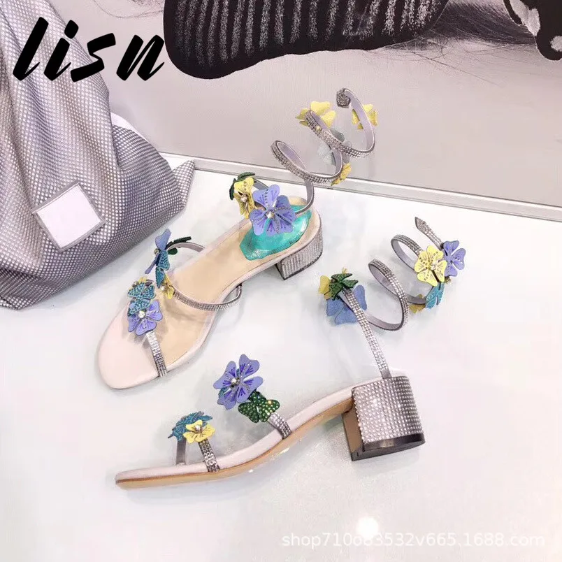 LISN New Brand Genuine Leather Crystal Beading Summer Sandals Open Toe Floral Slip On Sandals Shoes Women
LISN New Brand Genuine Leather Crystal Beading Summer Sandals Open Toe Floral Slip On Sandals Shoes Women