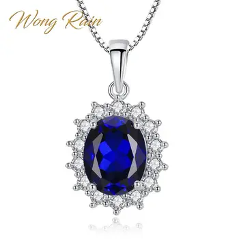 Wong Rain Vintage 100% 925 Sterling Silver Oval Royal Blue Sapphire Gemstone White Gold Pendant Necklace Fine Jewelry Wholesale
Wong Rain Vintage 100% 925 Sterling Silver Oval Royal Blue Sapphire Gemstone White Gold Pendant Necklace Fine Jewelry Wholesale