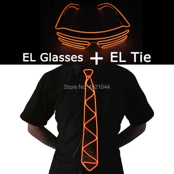 Luminous LED Glasses EL Wire Fashion Neon Tie Dancing Party Bar Florescent Light Costume for Festival Party Supplies
Luminous LED Glasses EL Wire Fashion Neon Tie Dancing Party Bar Florescent Light Costume for Festival Party Supplies
