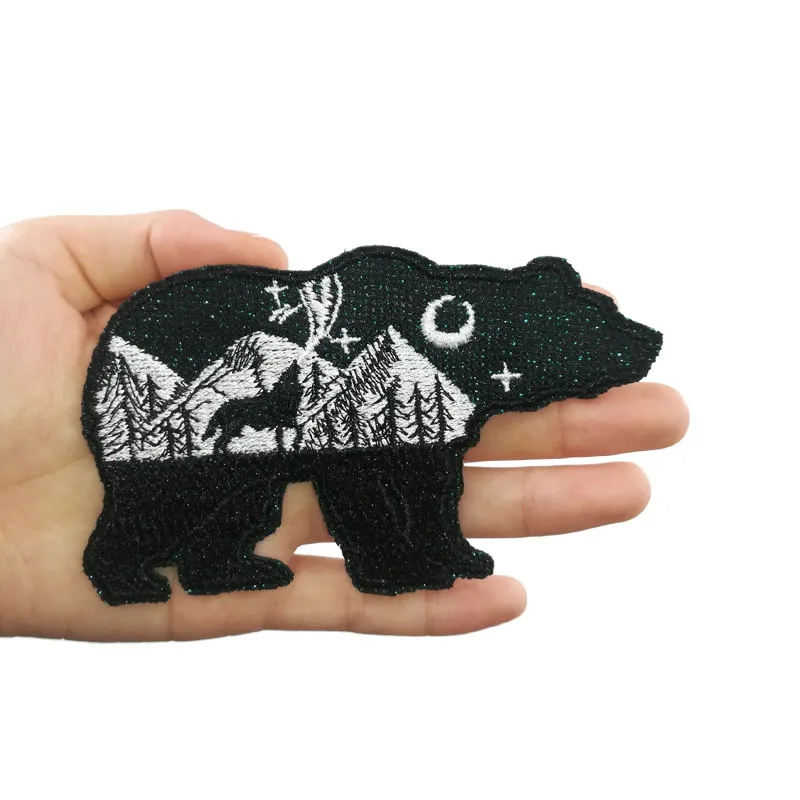 4.5" Bear wolf double exposure tattoos iron on Patch for clothing emblem tattoo sticker applique for backpack clothing
4.5" Bear wolf double exposure tattoos iron on Patch for clothing emblem tattoo sticker applique for backpack clothing
