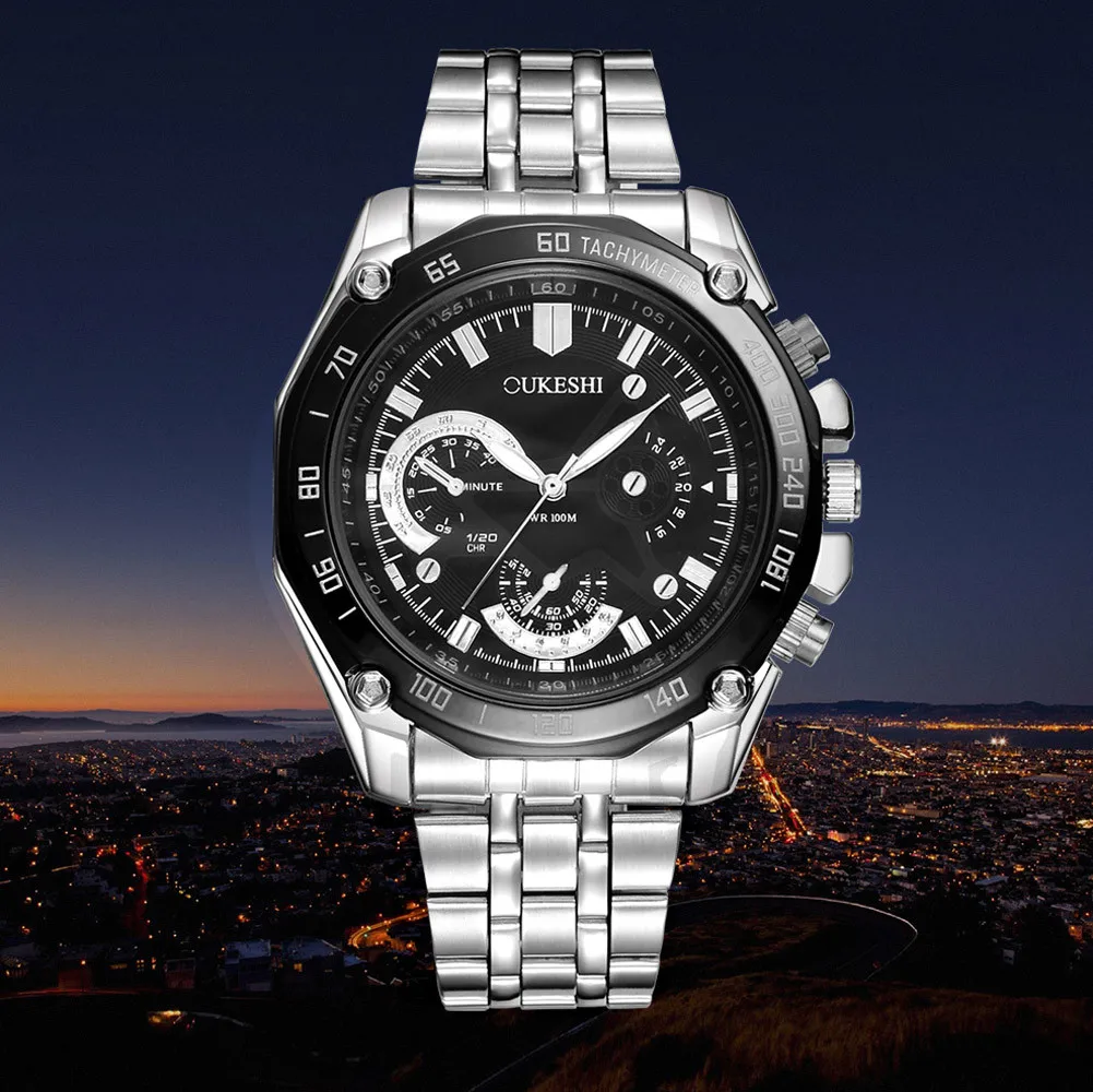 Men Wrist Watch Luxury Stainless Steel Quartz Military Sport Steel Band Dial horloges mannen montre homme 2019 luxe de marque
Men Wrist Watch Luxury Stainless Steel Quartz Military Sport Steel Band Dial horloges mannen montre homme 2019 luxe de marque