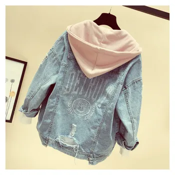 Hole Embroidery Denim Jacket Women Loose Spring Large Size Coat 2019 Autumn New Fake Two-Piece Hooded Denim Outerwear JIA387
Hole Embroidery Denim Jacket Women Loose Spring Large Size Coat 2019 Autumn New Fake Two-Piece Hooded Denim Outerwear JIA387