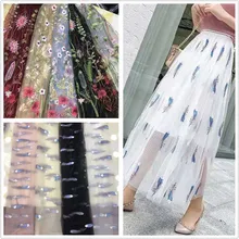 Tela de encaje de malla de tul Rojo Dorado de la mejor calidad de lujo para el vestido de novia(China)