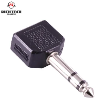 50pcs 3pole Stereo 6.35mm to 2x3.5mm Jack Audio Wire Connector Nickel Plated 6.35mm plug to 2x3.5mm socket + black plastic shell
50pcs 3pole Stereo 6.35mm to 2x3.5mm Jack Audio Wire Connector Nickel Plated 6.35mm plug to 2x3.5mm socket + black plastic shell