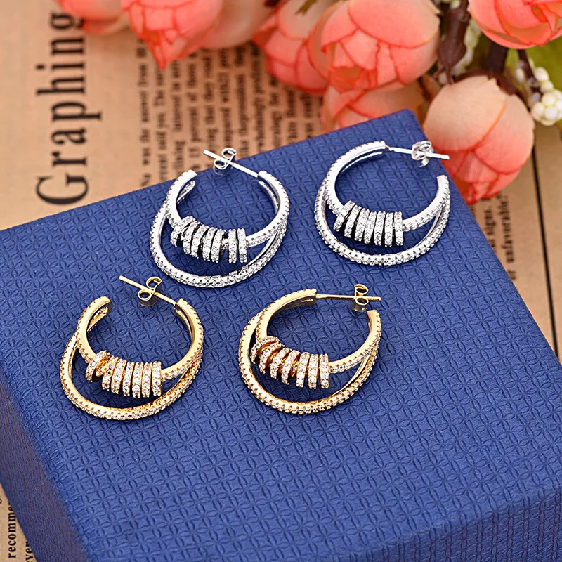 Double-line Multi-circle AAA Zircon Earrings High Quality Fashion Earring Jewelry For Women ZK40
Double-line Multi-circle AAA Zircon Earrings High Quality Fashion Earring Jewelry For Women ZK40