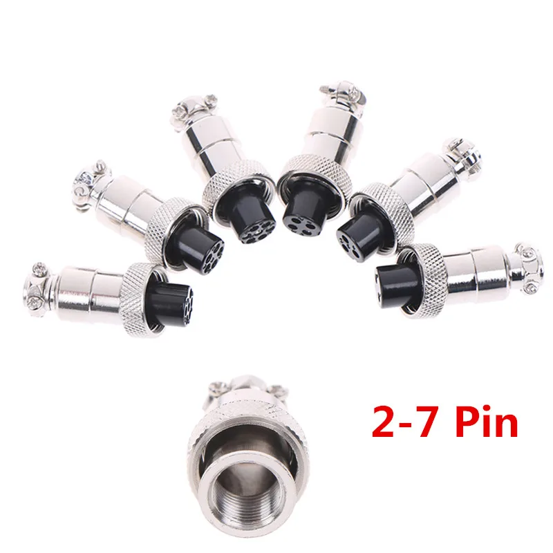 1PC Aviation Plug Male & Female Wire Panel Metal Connector Dia 12 mm 2/3/4/5/6/7 Pin GX12 | Обустройство дома