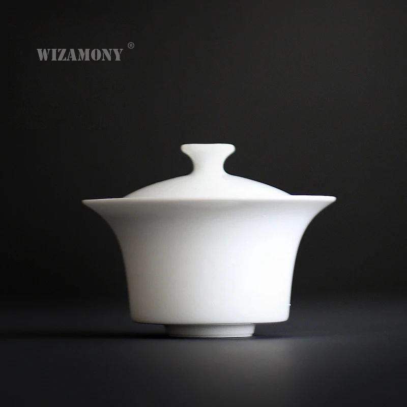 110ML WIZAMONY New Style White Ceramic Chinese Style Kungfu Gaiwan Drinkware Tea Bowl Tea Set Teapot Porcelain puer green tea
110ML WIZAMONY New Style White Ceramic Chinese Style Kungfu Gaiwan Drinkware Tea Bowl Tea Set Teapot Porcelain puer green tea