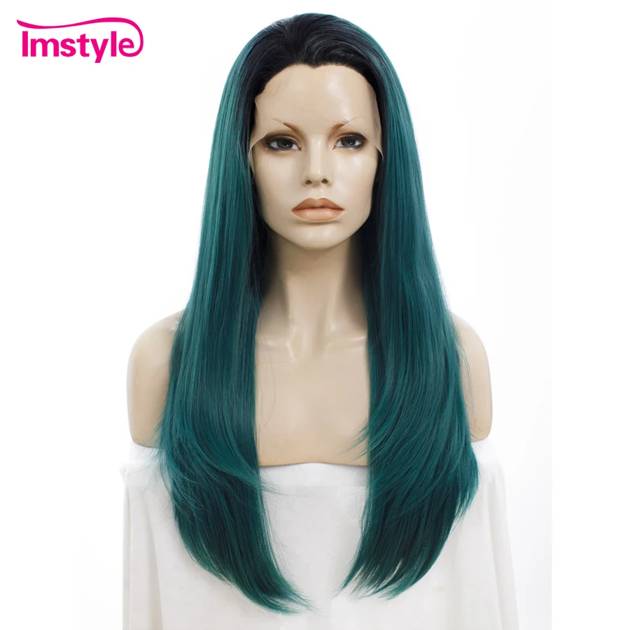 Imstyle Synthetic Lace Front Wig Dark Root Green Color Wigs Straight Long Hair Cosplay Wigs For Women Heat Resistant Fiber
Imstyle Synthetic Lace Front Wig Dark Root Green Color Wigs Straight Long Hair Cosplay Wigs For Women Heat Resistant Fiber