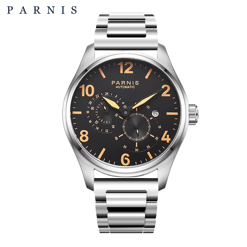 2019 New 44mm Parnis Watch Mens Stainless Steel Automatic Men's Watch Mechanical Wristwatch Mesh Strap Luminous 12/24 Hours Man
2019 New 44mm Parnis Watch Mens Stainless Steel Automatic Men's Watch Mechanical Wristwatch Mesh Strap Luminous 12/24 Hours Man