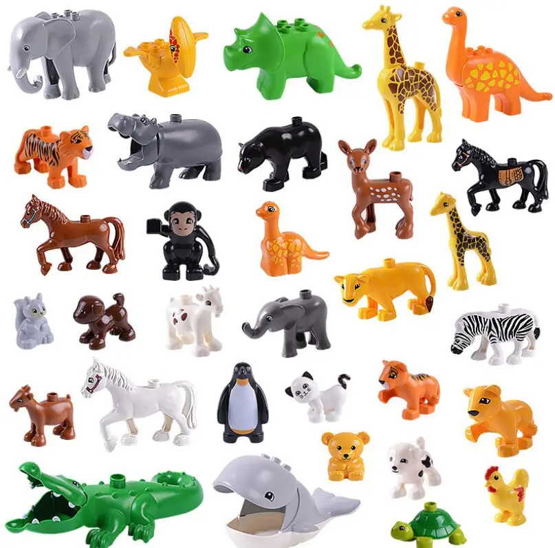 Building blocks accessories farm animals zoo compatible Legoinglys Duploed cat pig dog rabbit monkey hippo sheep giraffe Toys
Building blocks accessories farm animals zoo compatible Legoinglys Duploed cat pig dog rabbit monkey hippo sheep giraffe Toys