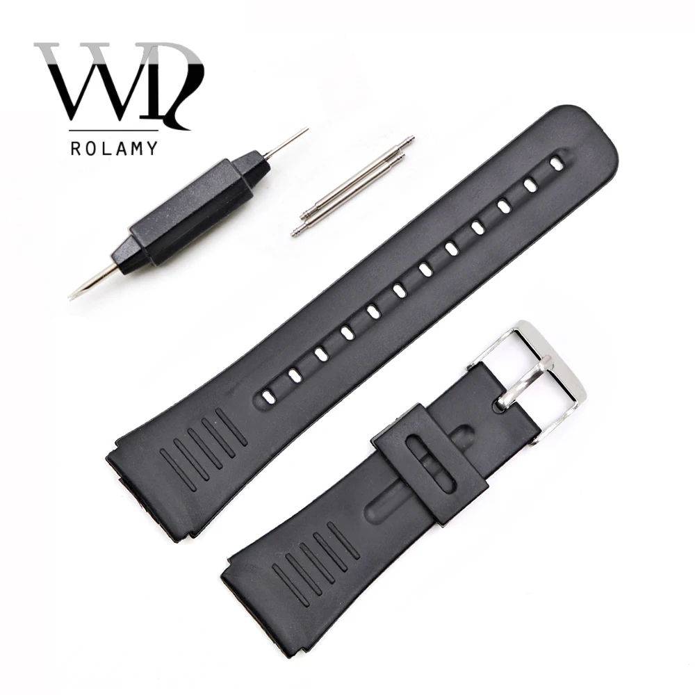 Rolamy 22mm Watch Band Strap Silicone Rubber Silver Polished Pin Spring Bar Buckle Black Replacement Straight End Watchband
Rolamy 22mm Watch Band Strap Silicone Rubber Silver Polished Pin Spring Bar Buckle Black Replacement Straight End Watchband