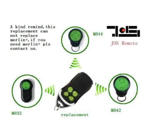 FOR Merlin M842/M832/ M844 Garage Door Remote Control 433mhz 
FOR Merlin M842/M832/ M844 Garage Door Remote Control 433mhz