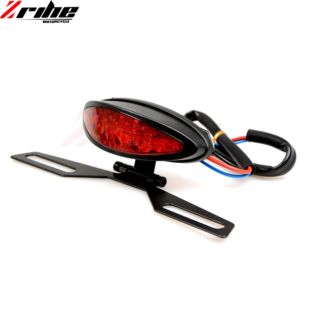 Red 12V Motorcycle Taillight Tail Brake With License Plate Holder Black For Bobber Cafe Racer Turn Signal Brake Lights
Red 12V Motorcycle Taillight Tail Brake With License Plate Holder Black For Bobber Cafe Racer Turn Signal Brake Lights