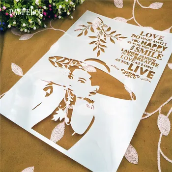 Sexy woman scrapbook stencils spray plastic mold shield DIY cake hollow Embellishment printing lace ruler valentine
Sexy woman scrapbook stencils spray plastic mold shield DIY cake hollow Embellishment printing lace ruler valentine