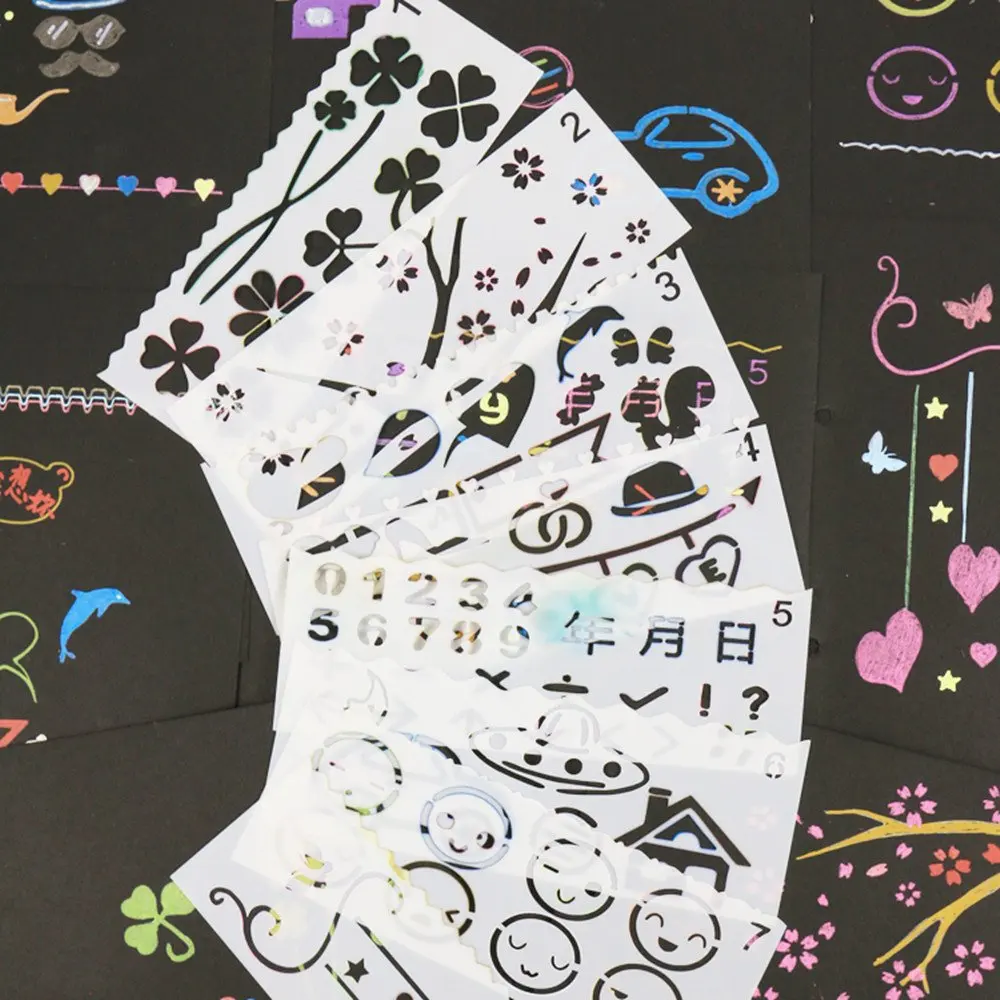 XRHYY 12PCS Early Learning Kids Drawing Painting Stencils With Measure Tool Stencils For Planner Bullet Painting Card Scrapbook
XRHYY 12PCS Early Learning Kids Drawing Painting Stencils With Measure Tool Stencils For Planner Bullet Painting Card Scrapbook