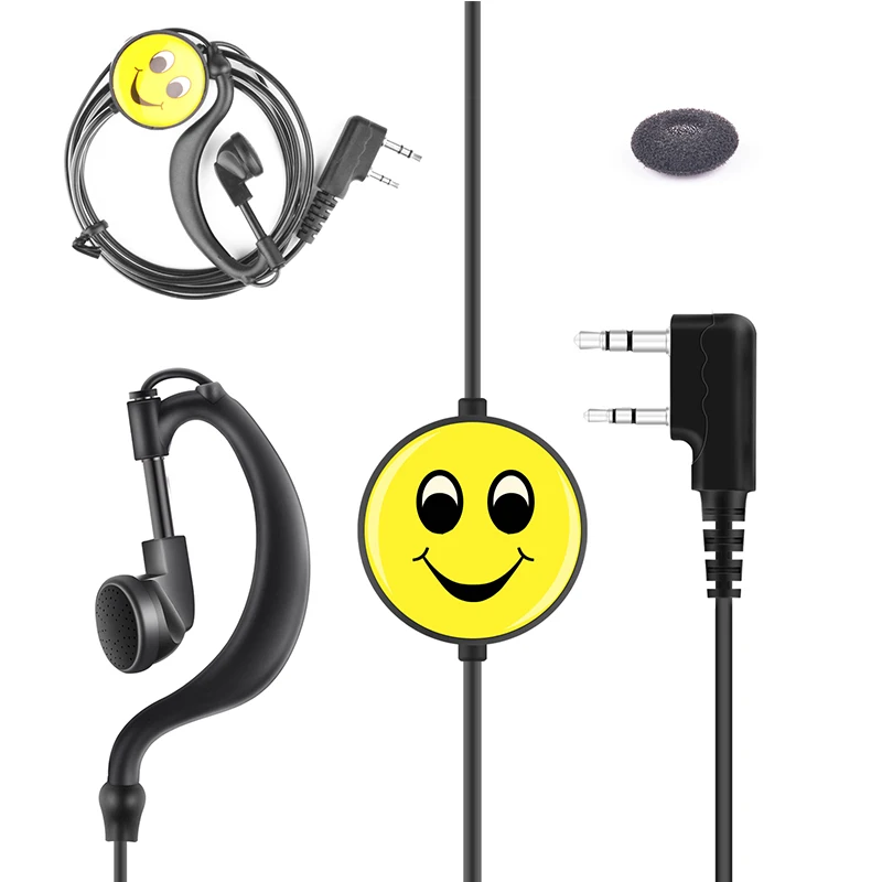 SOCOTRAN SMLN5001 Walkie Talkie Earpiece 1-wire G-shape Earphone headset w/ Smiling Face Collar Clip PTT & In-Line Mic (K plug)
SOCOTRAN SMLN5001 Walkie Talkie Earpiece 1-wire G-shape Earphone headset w/ Smiling Face Collar Clip PTT & In-Line Mic (K plug)