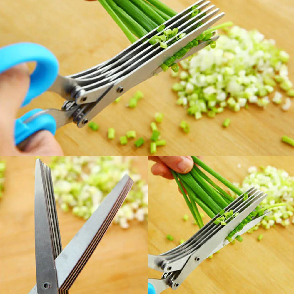 Shredding Scissors Stainless Steel 5 Blade Cut Shredding Scissors Sharp Herb Kitchen Tool Cooking Tools Accessories
Shredding Scissors Stainless Steel 5 Blade Cut Shredding Scissors Sharp Herb Kitchen Tool Cooking Tools Accessories