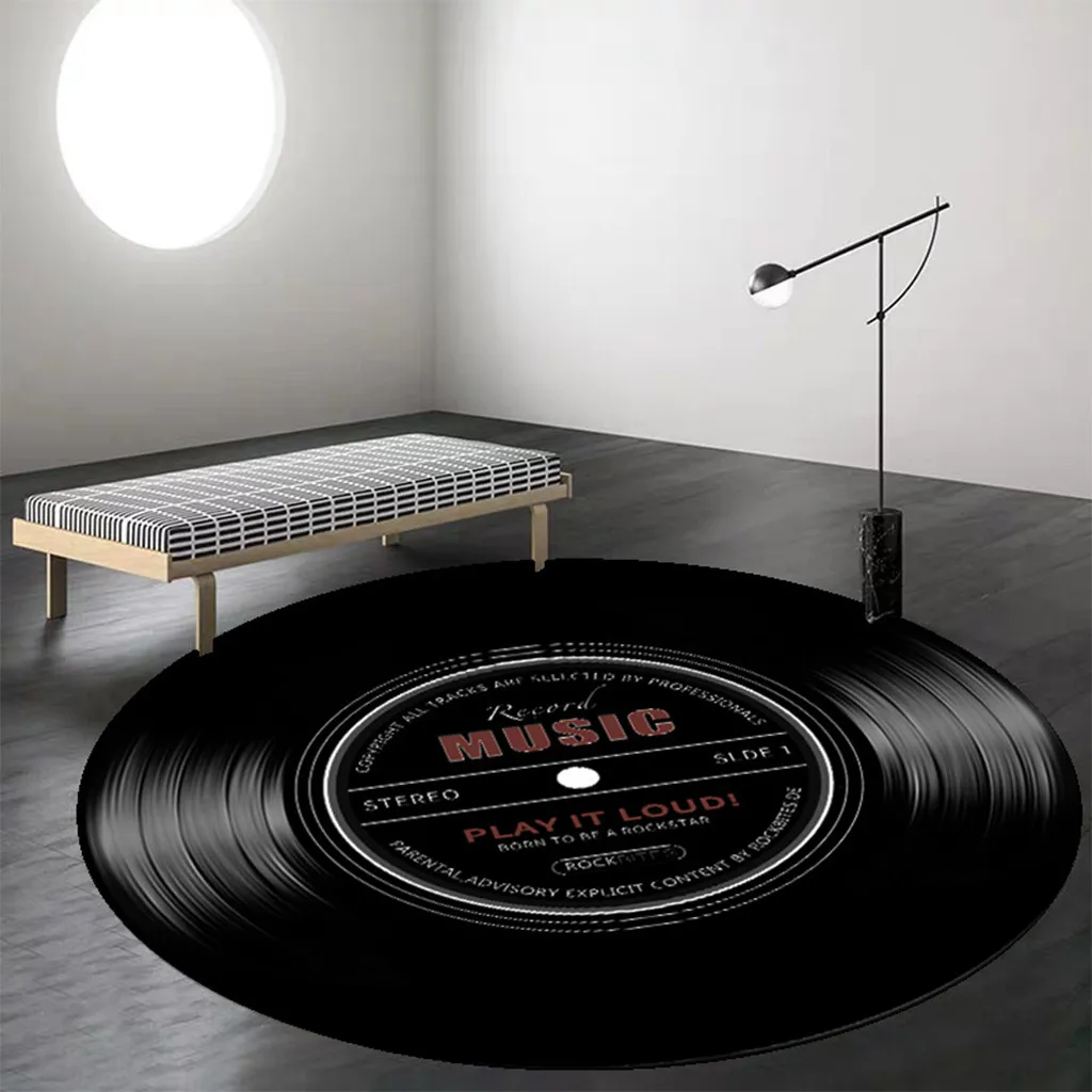 Record Pattern Soft Velvet Fabric Carpet Round Blanket Non-Slip Mat Bedroom Living Room 60CM Rug Home Decoration
Record Pattern Soft Velvet Fabric Carpet Round Blanket Non-Slip Mat Bedroom Living Room 60CM Rug Home Decoration