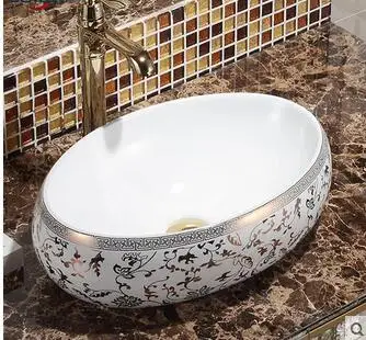European-style decorative pattern on the basin Ceramic lavabo toilet bathroom art basin of the basin that wash a face the colo
European-style decorative pattern on the basin Ceramic lavabo toilet bathroom art basin of the basin that wash a face the colo