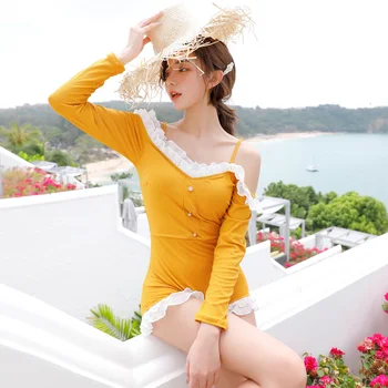 Swim Suit Women Swimwear Mayokini Sexy Swimsuit 2019 One Piece Womens Bathing Suit Off Shoulder Yellow Long Sleeve Swim Wear XL
Swim Suit Women Swimwear Mayokini Sexy Swimsuit 2019 One Piece Womens Bathing Suit Off Shoulder Yellow Long Sleeve Swim Wear XL