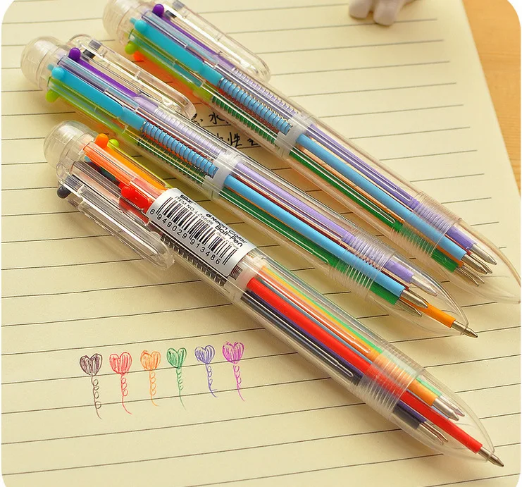 Creative Multicolor Ballpoint Pen Lovely Oil Pen Stationery Press Six Color Oil Pen For Student Children Office & School Supply
Creative Multicolor Ballpoint Pen Lovely Oil Pen Stationery Press Six Color Oil Pen For Student Children Office & School Supply