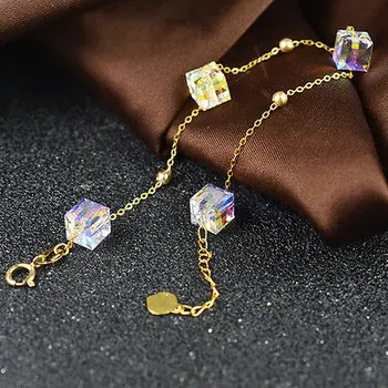 New Pure Au750 18K Yellow Gold Chain Women O Link Crystal Bead Bracelet 6.7inch
New Pure Au750 18K Yellow Gold Chain Women O Link Crystal Bead Bracelet 6.7inch