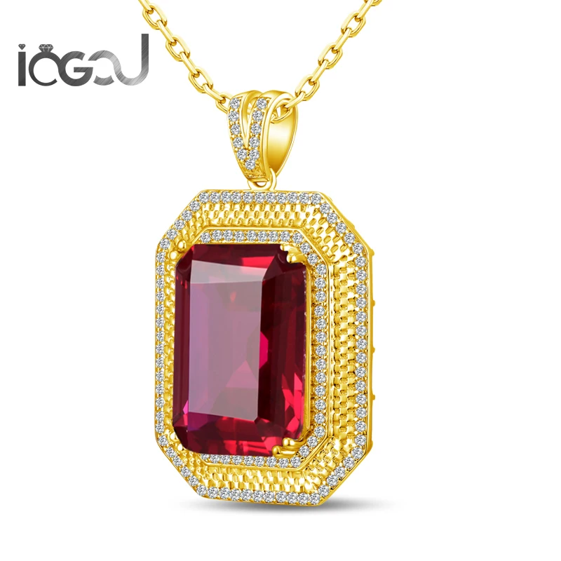 IOGOU Popular HIPHOP Yellow Gold Color Pendants Rectangle Cut 925 Sterling Silver Red Sona Simulated 14.5x19.5mm Jewelry Gifts
IOGOU Popular HIPHOP Yellow Gold Color Pendants Rectangle Cut 925 Sterling Silver Red Sona Simulated 14.5x19.5mm Jewelry Gifts