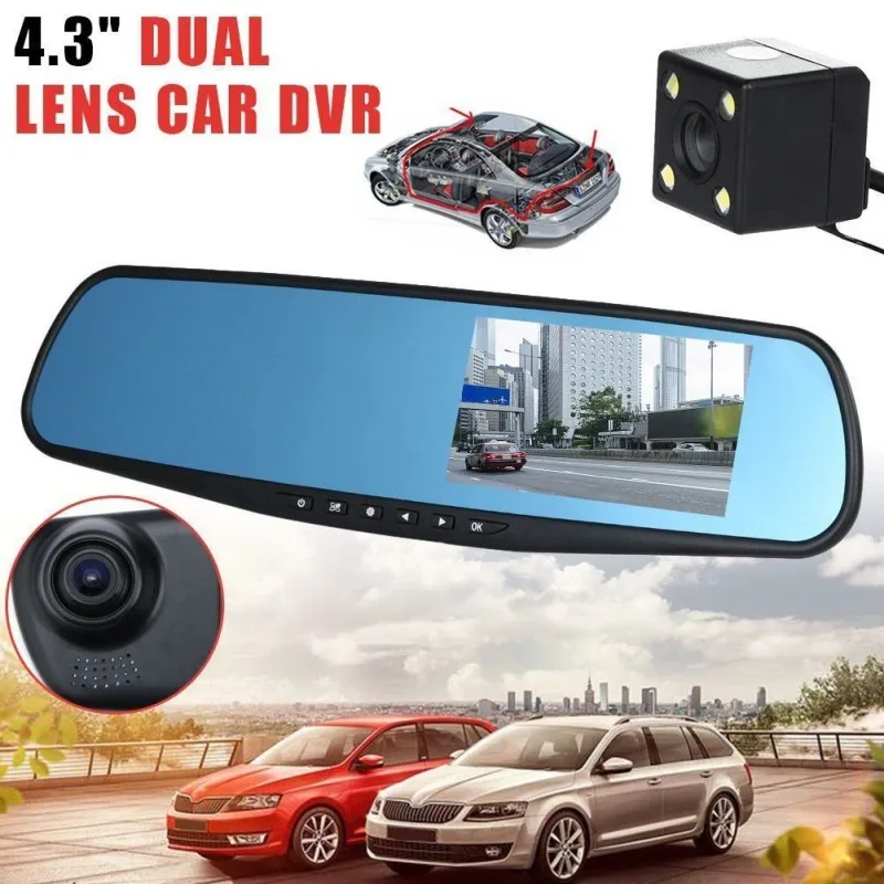 Full HD 1080P Car Dvr Camera Auto 4.3 Inch Rearview Mirror Digital Video Recorder Dual Lens Registratory Camcorder
Full HD 1080P Car Dvr Camera Auto 4.3 Inch Rearview Mirror Digital Video Recorder Dual Lens Registratory Camcorder