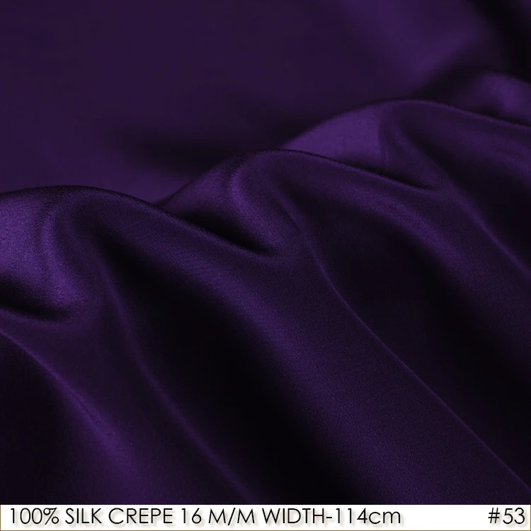 SILK CREPE DE CHINE 114cm width 16momme/100% Pure Mulberry Silk Matt Color Women Evening Dress Fabric Dark Purple NO 53
SILK CREPE DE CHINE 114cm width 16momme/100% Pure Mulberry Silk Matt Color Women Evening Dress Fabric Dark Purple NO 53