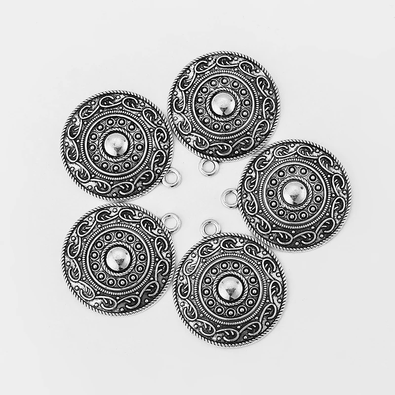 5pcs/lot Antique Silver Round Coin Pendants Flower DIY Necklace Jewelry Findings Making 33x37.5mm
5pcs/lot Antique Silver Round Coin Pendants Flower DIY Necklace Jewelry Findings Making 33x37.5mm