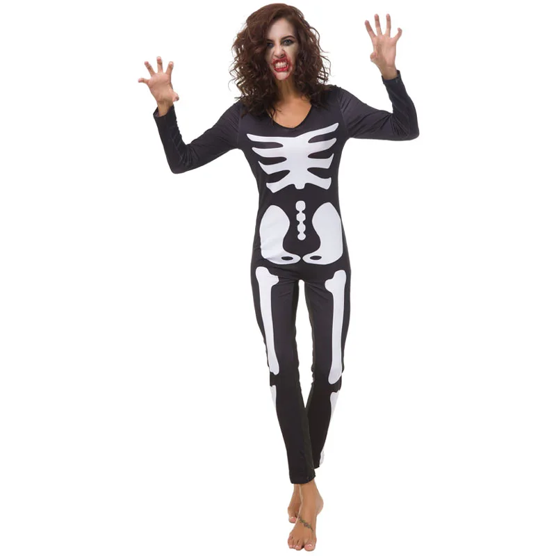 Simple Style Skeleton Suit Halloween Dress Set Skinny Jumpsuit Skeleton Cosplay Wear Mask Dance Party Sexy Ghost Clothing
Simple Style Skeleton Suit Halloween Dress Set Skinny Jumpsuit Skeleton Cosplay Wear Mask Dance Party Sexy Ghost Clothing