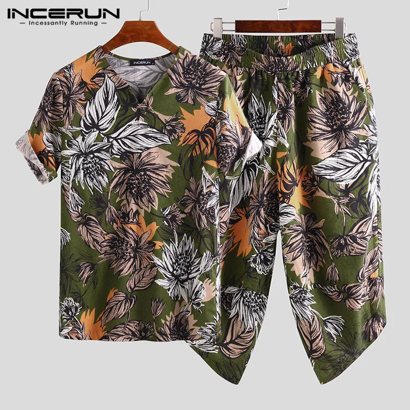 INCERUN Men's Half Sleeve Men Print Chinese Style Loose Hiphop Short Sleeve Pocket Cropped Pants Dress Summer Casual Street Set
INCERUN Men's Half Sleeve Men Print Chinese Style Loose Hiphop Short Sleeve Pocket Cropped Pants Dress Summer Casual Street Set
