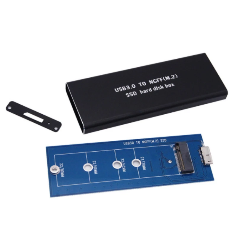 SSD Hard Disk Box Adapter USB 3.0 to NGFF M.2 External HDD Enclosure Case For SATA-based SSD USB 3.0 Case 2230/2242/2260/2280 
SSD Hard Disk Box Adapter USB 3.0 to NGFF M.2 External HDD Enclosure Case For SATA-based SSD USB 3.0 Case 2230/2242/2260/2280
